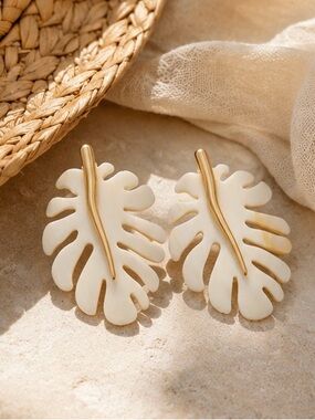 Santorini Leaf Luxe Earrings